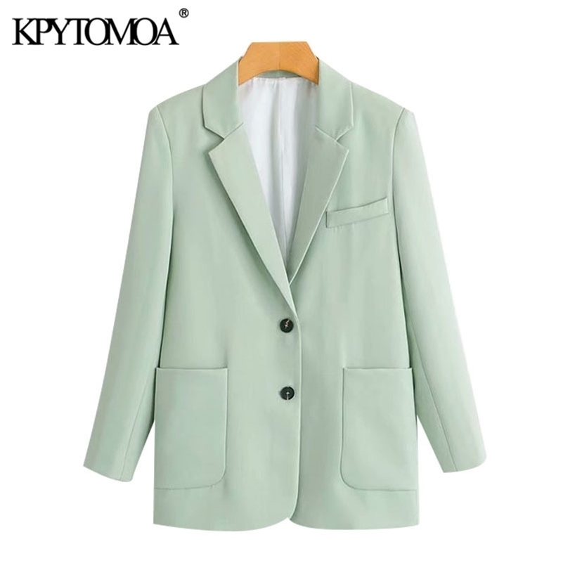 KPYTOMOA Women Fashion Office Wear Single Breasted Blazers Coat Vintage Long Sleeve Pockets Female Outerwear Chic Tops 201114, As picture
KPYTOMOA Women Fashion Office Wear Single Breasted Blazers Coat Vintage Long Sleeve Pockets Female Outerwear Chic Tops 201114, As picture