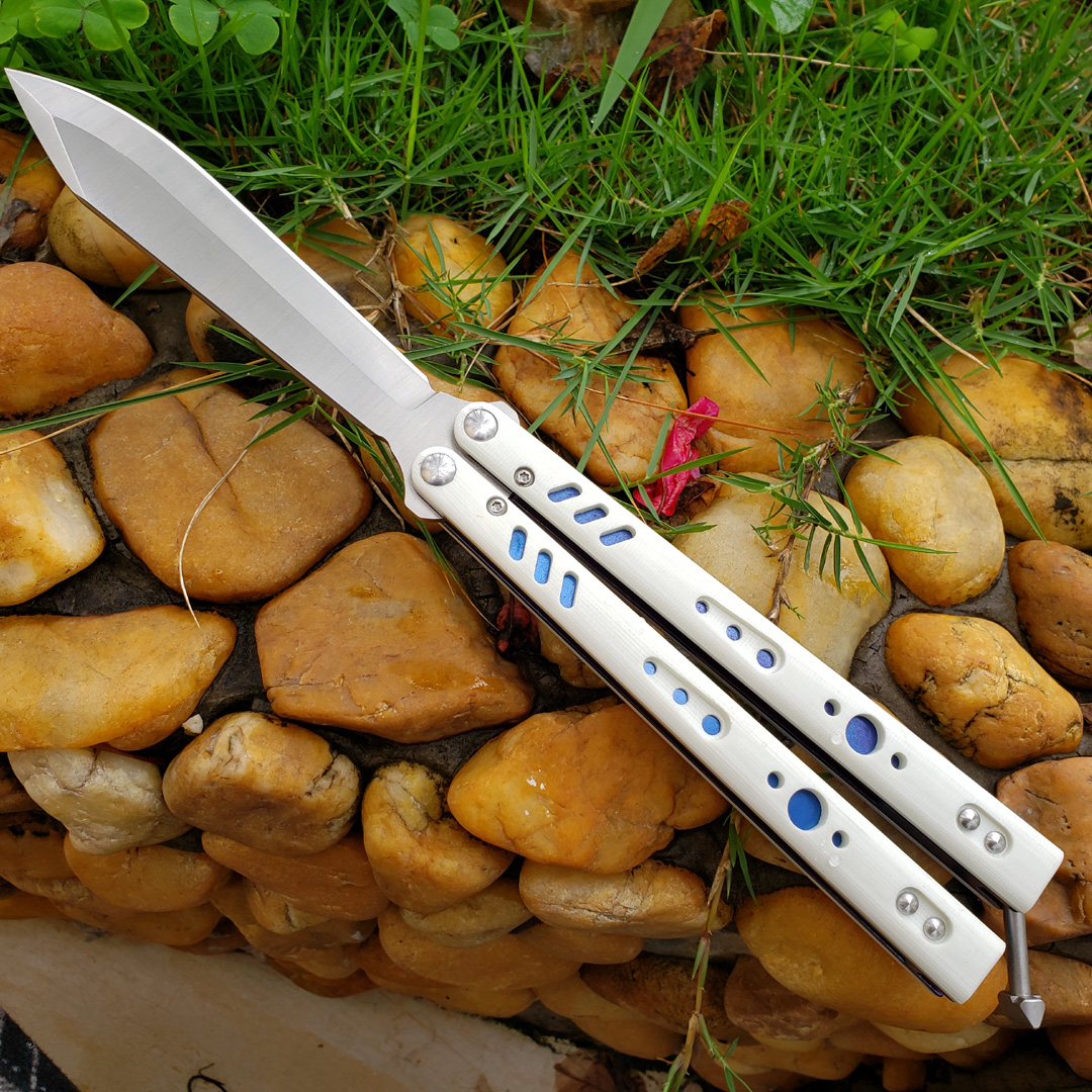 Butterfly Theone BRS white blue ALT blade series free-swinging Tactical knives D2 blade G10 handle camping outdoor tools BM31 BM42 BM43 BM62