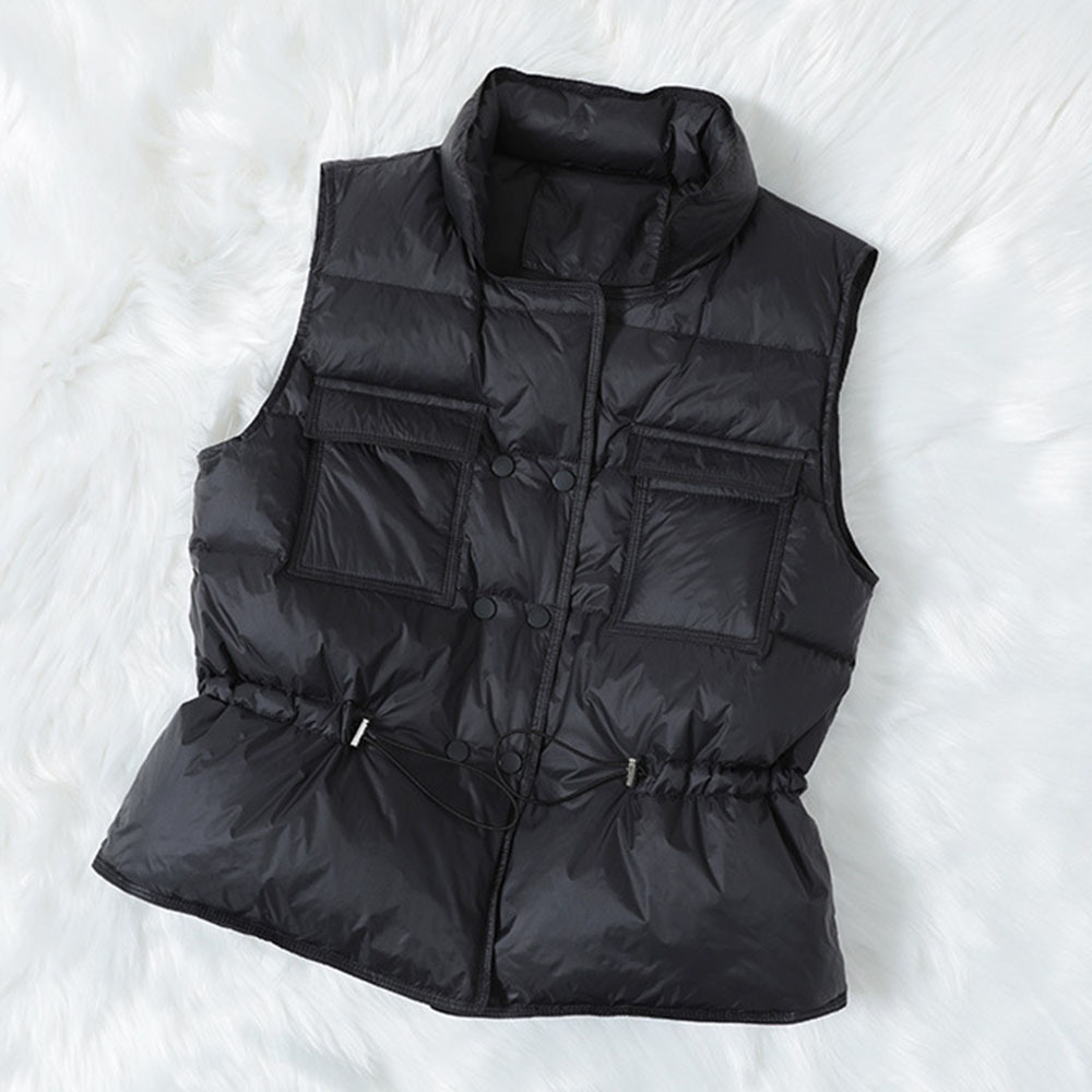 Women's Ultra Light Down Vest Short Vest Lightweight Waistcoat Female Windproof Warm White Duck Down Down Jacket Coat Sleeveless 201019