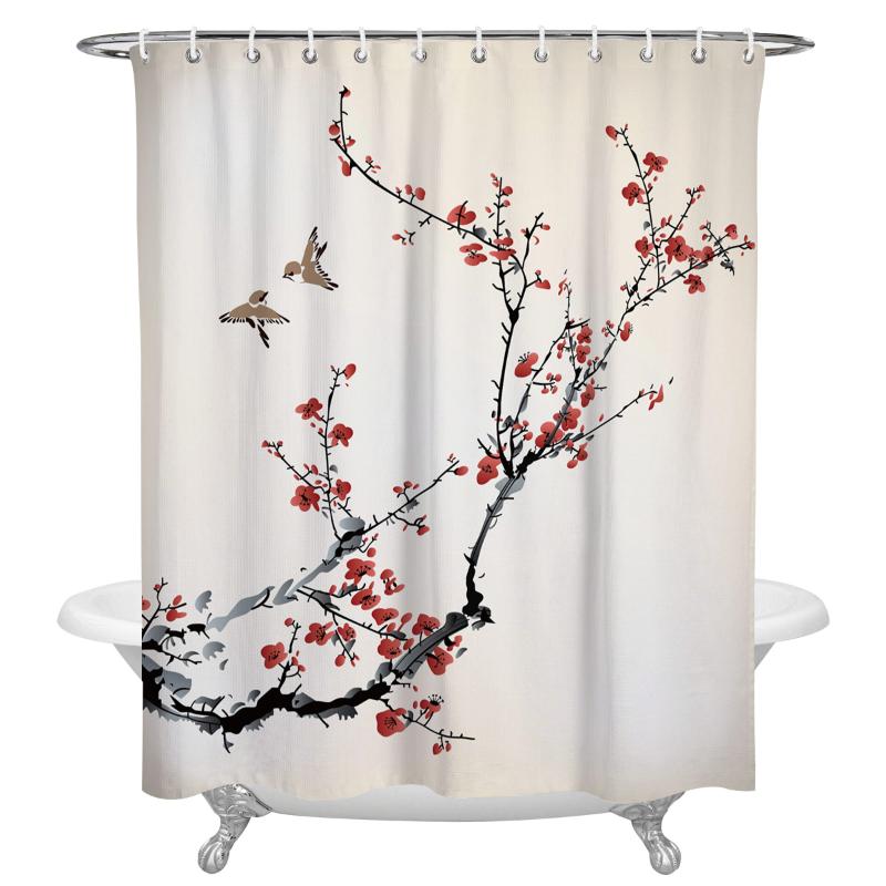 Plum Blossom Branch Bird Ink Painting Print Shower Curtains Waterproof Polyester Bath Screen Products Curtain Home Decor
Plum Blossom Branch Bird Ink Painting Print Shower Curtains Waterproof Polyester Bath Screen Products Curtain Home Decor