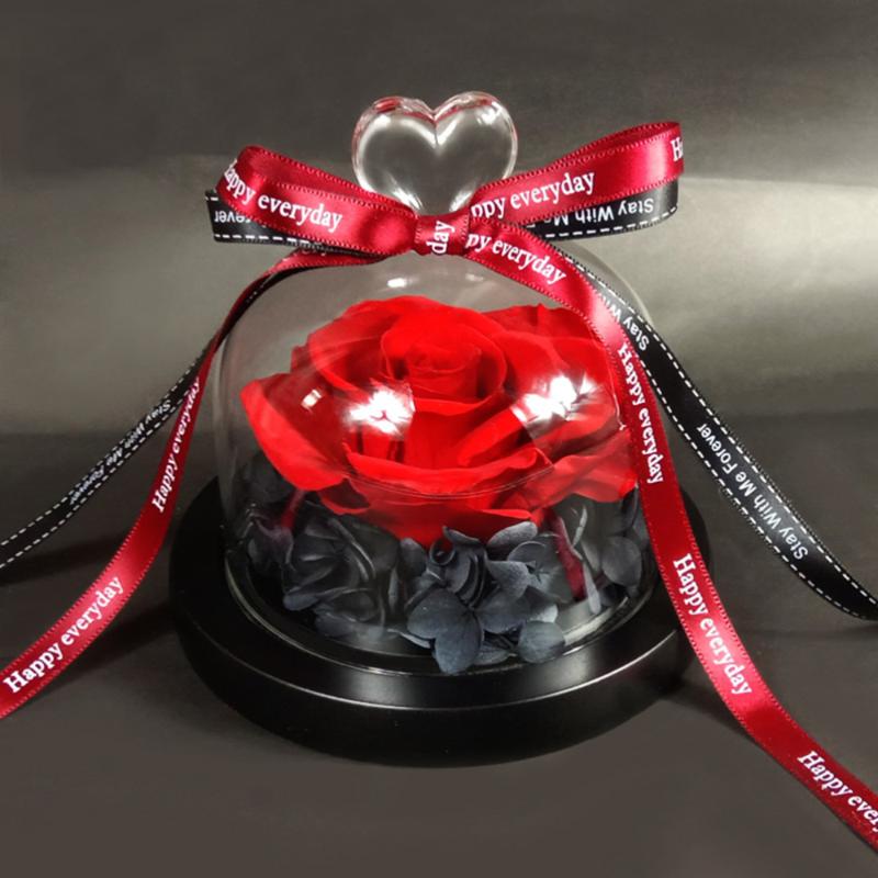 Preserved Fresh Rose Flower in Glass Dome with Ribbon Decoration Rose Gift for Valentine's Day Anniversary Birthday, Red
Preserved Fresh Rose Flower in Glass Dome with Ribbon Decoration Rose Gift for Valentine's Day Anniversary Birthday, Red