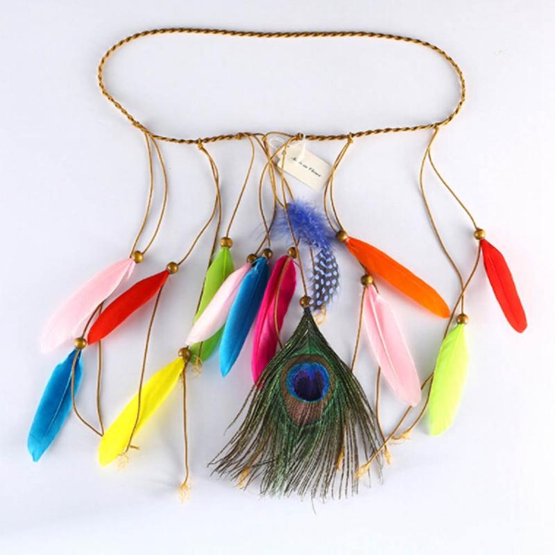 1pc Peacock Feather Fascinator Hair Band Headdress Feathers Decoration Bohemian National Style
1pc Peacock Feather Fascinator Hair Band Headdress Feathers Decoration Bohemian National Style