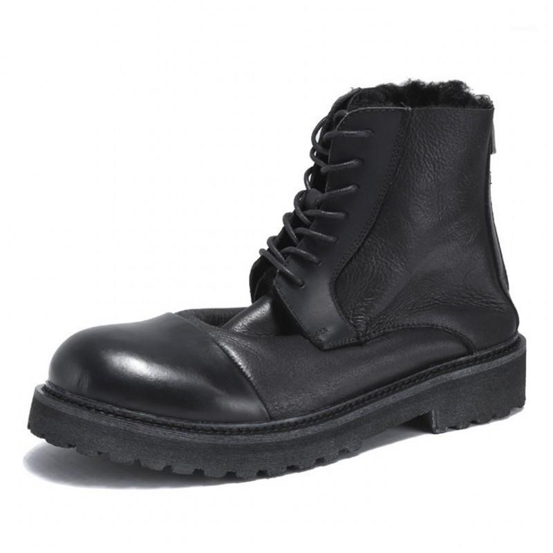 Men Winter Fur Warm Safety Boots Brand Casual 100% Real Leather Lace Up Boots 2020 Retro Black High Top Cotton Shoes Male1
Men Winter Fur Warm Safety Boots Brand Casual 100% Real Leather Lace Up Boots 2020 Retro Black High Top Cotton Shoes Male1