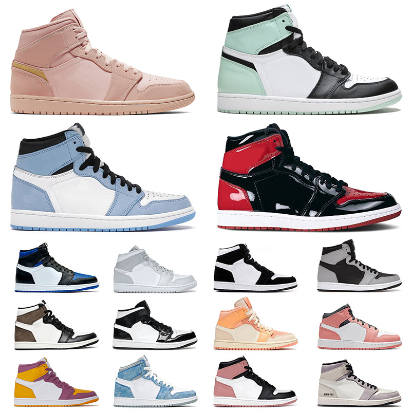 Designer Basketball Shoes Jumpman 1 1s Mens Womens University Blue Heritage Panda Patent High OG Dark Mocha Mid Carbon Fiber Pink Dutch Green Sneakers Trainers, # high og nrg igloo 36-46
Designer Basketball Shoes Jumpman 1 1s Mens Womens University Blue Heritage Panda Patent High OG Dark Mocha Mid Carbon Fiber Pink Dutch Green Sneakers Trainers, # high og nrg igloo 36-46