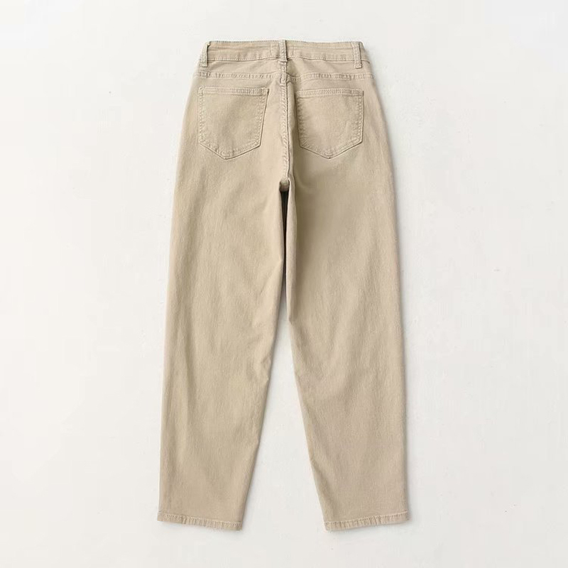 GOPLUS New Spring Green Khaki Plus Size Jeans Women's High Waist Mom Jeans Loose Casual Straight Pants Vaquero Mujer C9865 201105