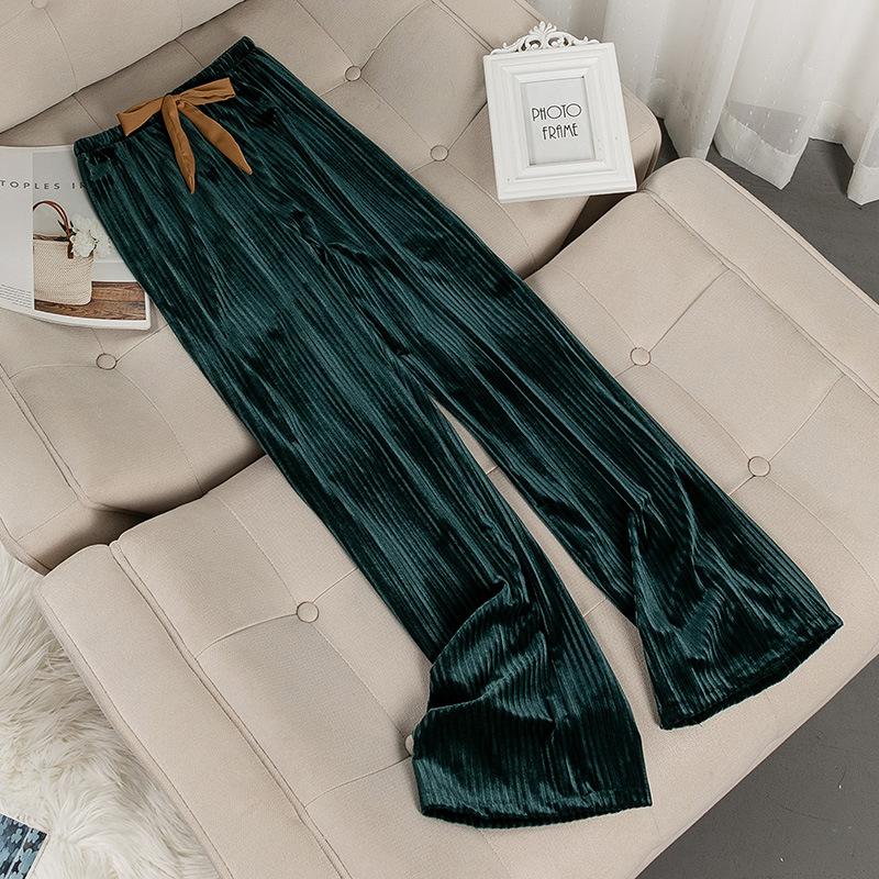 Dark Green Velour Long Trouser Women Pant Autumn Winter Casual Warm Straight Trousers Wide Leg Pants Loose Solid Sleepwear, Black
Dark Green Velour Long Trouser Women Pant Autumn Winter Casual Warm Straight Trousers Wide Leg Pants Loose Solid Sleepwear, Black