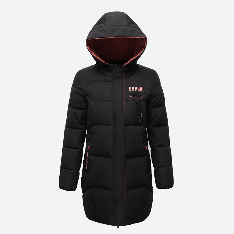 Winter Parka For Women Cotton Down Jacket With Hooded Stand-Up Collar Female Fashion Warm Padded Winter Coat For Womens 201214