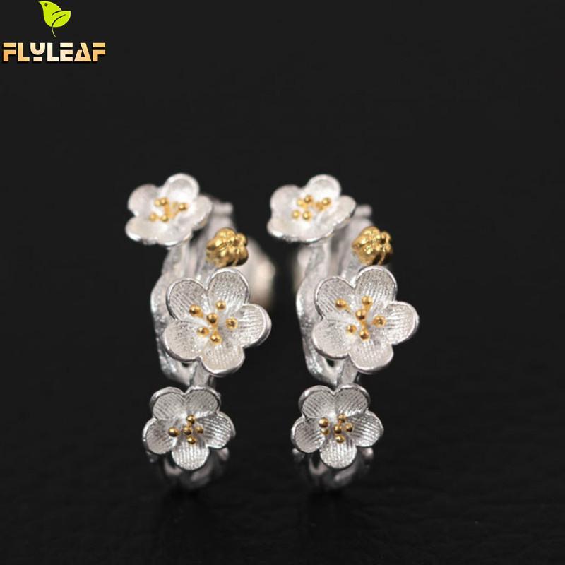 Stud Flyleaf 925 Sterling Silver Plum Flower Earrings For Women Elegant Lady Prevent Allergy Sterling-silver-jewelry
Stud Flyleaf 925 Sterling Silver Plum Flower Earrings For Women Elegant Lady Prevent Allergy Sterling-silver-jewelry
