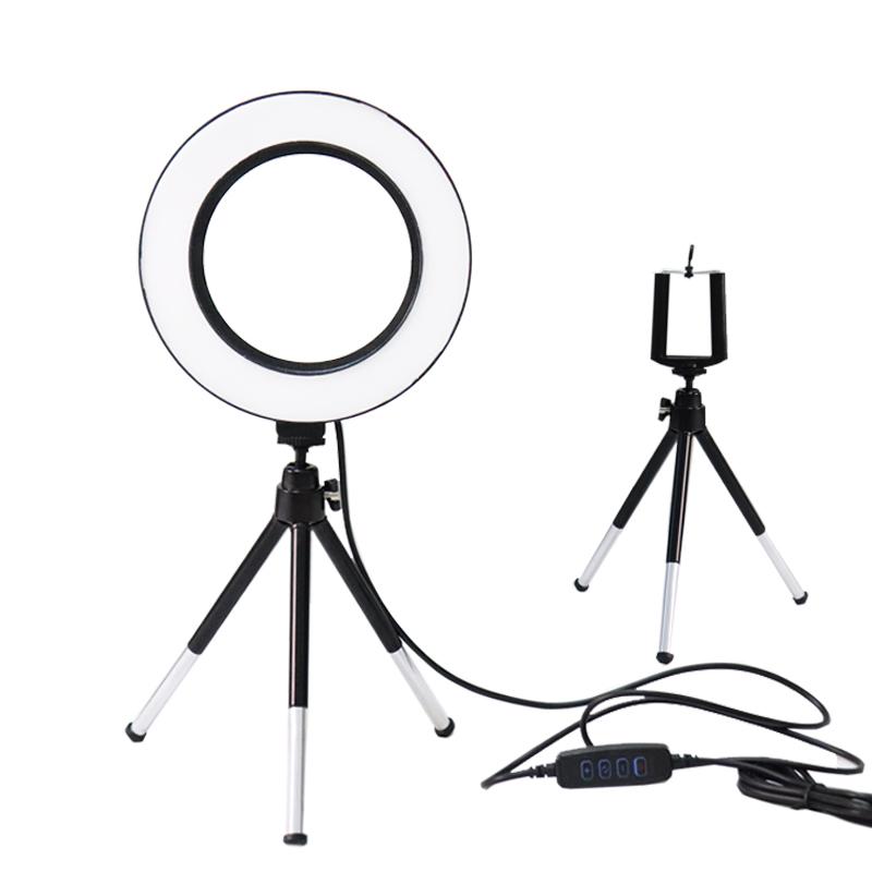 6inch YouTube LED Desktop Ring Light Mini Dimmable With Tripod Stand USB Plug For Video Live Photo Photography Studio
6inch YouTube LED Desktop Ring Light Mini Dimmable With Tripod Stand USB Plug For Video Live Photo Photography Studio
