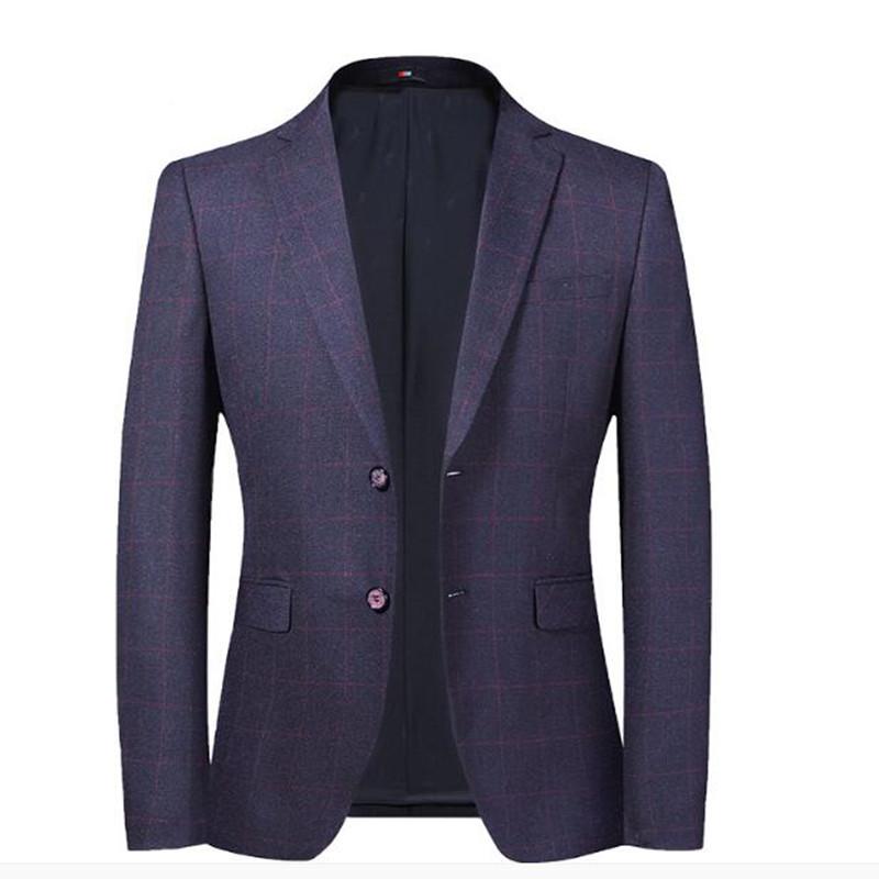 Men's Spring Autumn 100% High Quality Blazer Jacket Youth Blazer Grid Suit Jacket Slim Fit Blazers Coat Business Casual Overcoat, Purple
Men's Spring Autumn 100% High Quality Blazer Jacket Youth Blazer Grid Suit Jacket Slim Fit Blazers Coat Business Casual Overcoat, Purple