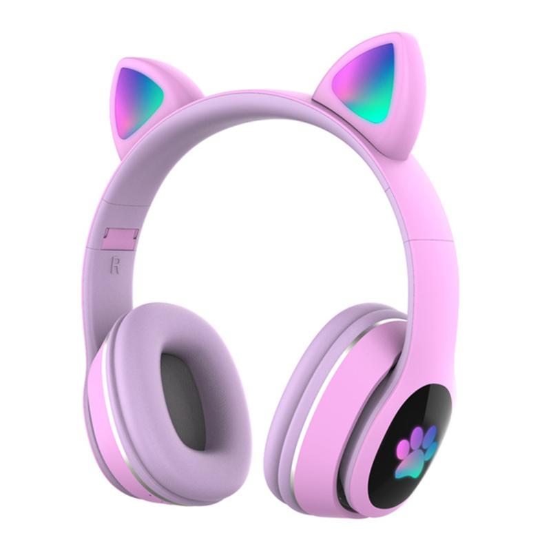 docooler L400 Glowing Cat Ear Headset 3.5mm Wired Foldable Wireless BT5.0 Over Ear Music Earphone with Mic AUX IN TF Card MP3, White
docooler L400 Glowing Cat Ear Headset 3.5mm Wired Foldable Wireless BT5.0 Over Ear Music Earphone with Mic AUX IN TF Card MP3, White