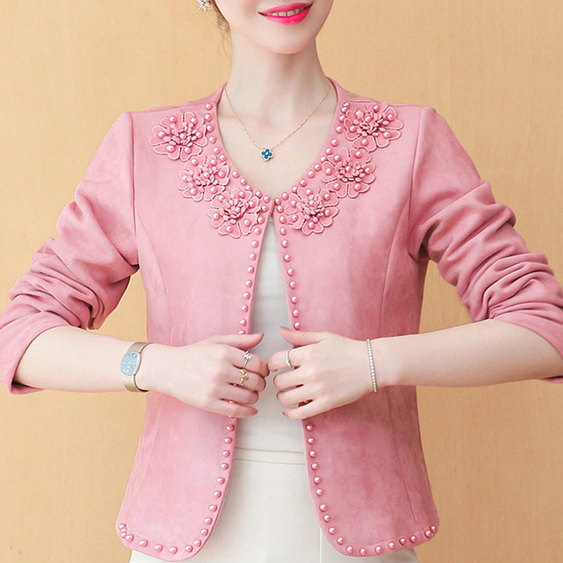 Jackets for Women Long Sleeve Woman Jacket Beading Cardigan Jacket Coat Women 3XL 4XL Plus Size Jacket Women Jackets D539 201019