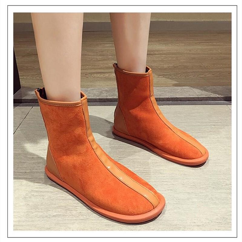 Natascha Women Boots 2021 spring/Autumn Flat Heel Round Toe Slip On Comfy Boot Back Zip Closure Fashion Flat Booties, Black
Natascha Women Boots 2021 spring/Autumn Flat Heel Round Toe Slip On Comfy Boot Back Zip Closure Fashion Flat Booties, Black