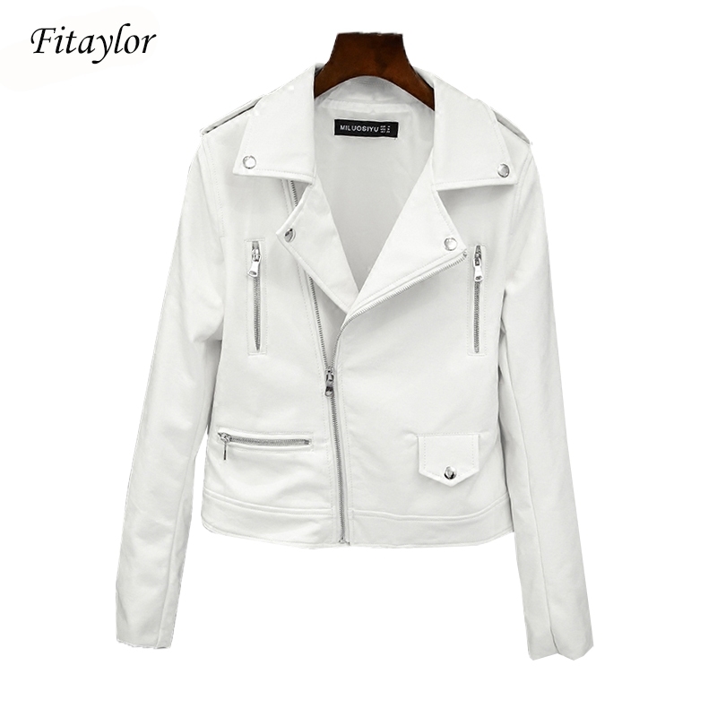 Fitaylor New Spring Autumn Women Biker Leather Jacket Soft PU Punk Outwear Casual Motor Faux Leather White Jacket 210201, Black
Fitaylor New Spring Autumn Women Biker Leather Jacket Soft PU Punk Outwear Casual Motor Faux Leather White Jacket 210201, Black