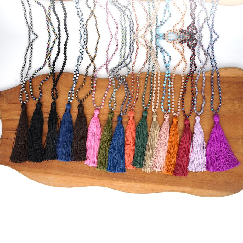 Bohemia 15 Colors Crystal Stone Long Necklace for Women vintage Choker Tassel Pendant Handmade Jewelry Gift Statement Necklace
Bohemia 15 Colors Crystal Stone Long Necklace for Women vintage Choker Tassel Pendant Handmade Jewelry Gift Statement Necklace