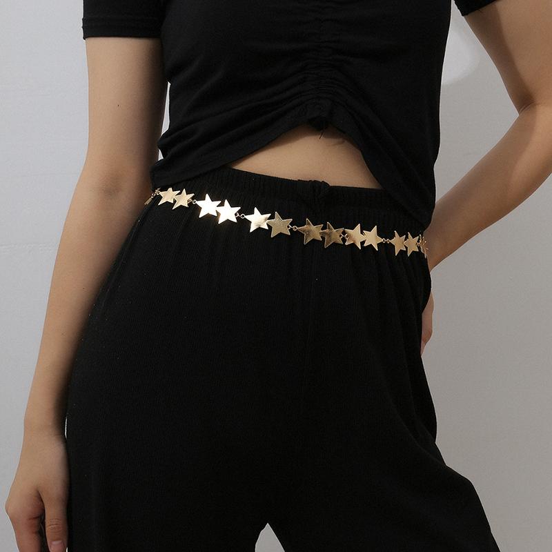 1pcs Fashion Star Women Jewelry Party Dress Waist Chain Metal Punk Belts Waistbands, Black;brown
1pcs Fashion Star Women Jewelry Party Dress Waist Chain Metal Punk Belts Waistbands, Black;brown
