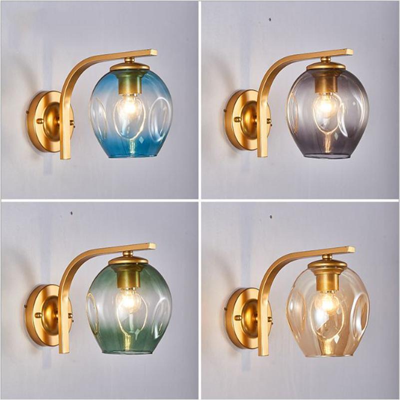 Nordic Post-modern Wall Lamp Simple Bedroom Light American Restaurant Coffee Glass Ball Iron Wall Lamp
Nordic Post-modern Wall Lamp Simple Bedroom Light American Restaurant Coffee Glass Ball Iron Wall Lamp