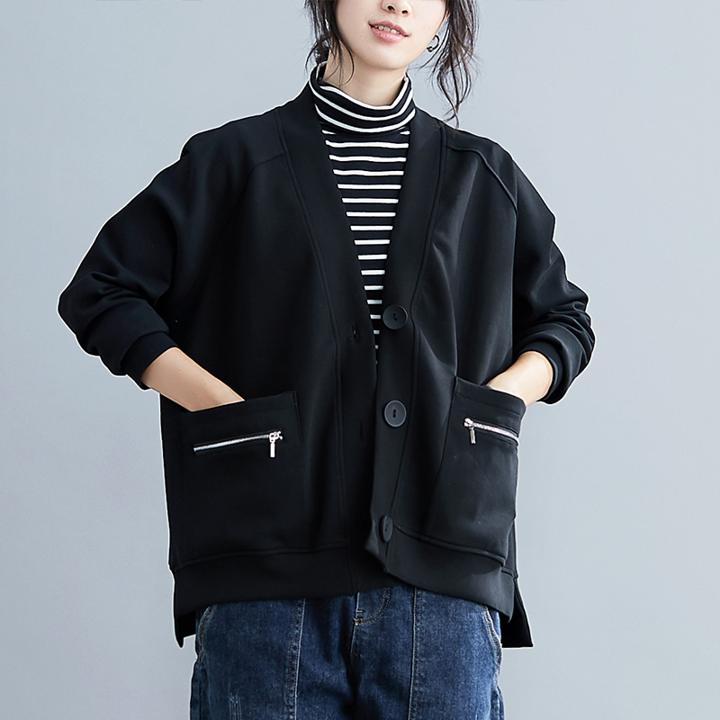 cotton plus size oversize vintage causal loose autumn winter jacket Coat for women Clothes Cardigan Outerwear tops 201019