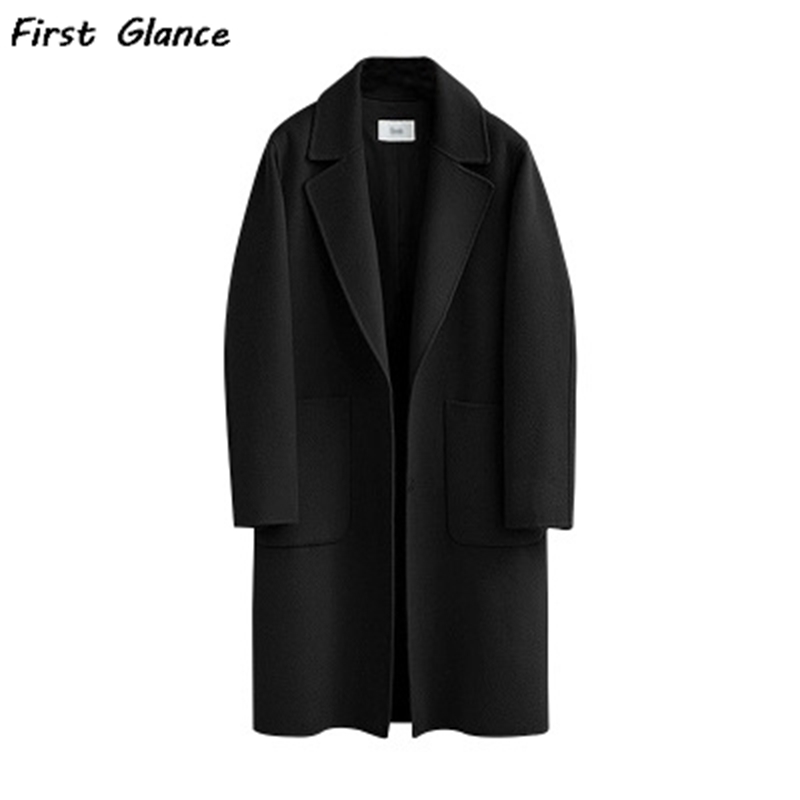 Autumn And Winter Fashion OL Style Women's Plus-size New Pure Color Woolen Coat In The long Style Loose And Heavy Warm Coat 201216