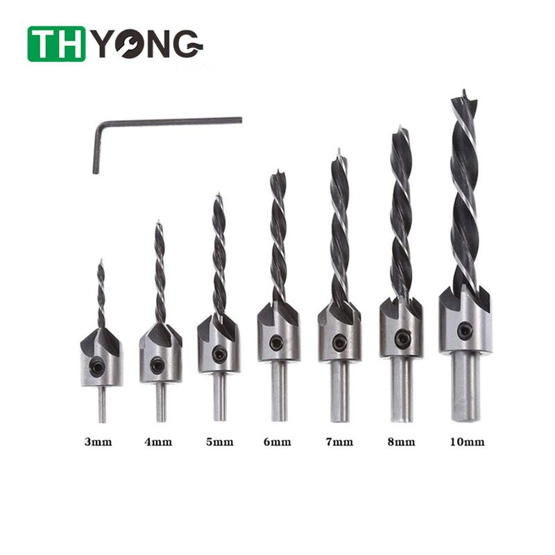 7Pcs 3mm-10mm HSS Flute Countersink Drills Bits Carpentry Reamer Woodworking Chamfer Milling Hole Countersunk Head Drilling Set
7Pcs 3mm-10mm HSS Flute Countersink Drills Bits Carpentry Reamer Woodworking Chamfer Milling Hole Countersunk Head Drilling Set