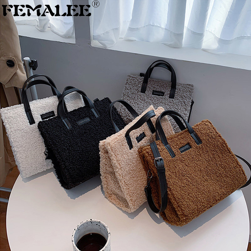 Soft Wool Women Large Capacity Tote Bags Winter Fur Fine Strap Shoulder Handbags Solid Plush Classic Designer Purses Clutch Sac Q1208, Khaki
Soft Wool Women Large Capacity Tote Bags Winter Fur Fine Strap Shoulder Handbags Solid Plush Classic Designer Purses Clutch Sac Q1208, Khaki