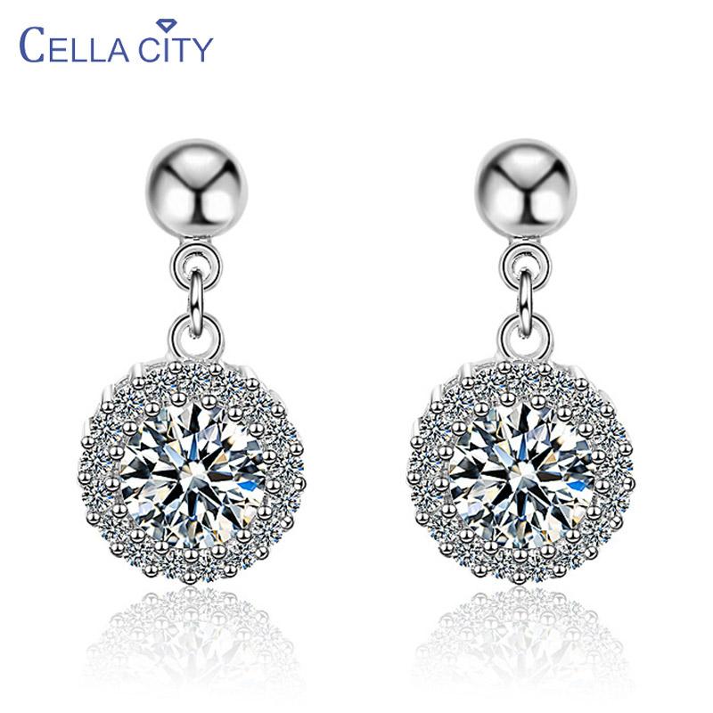 Cellacity Round Drop Earrings for Women Silver 925 Jewelry with Gemstones Female Long Ear drops Zircon Rose Gold Color
Cellacity Round Drop Earrings for Women Silver 925 Jewelry with Gemstones Female Long Ear drops Zircon Rose Gold Color