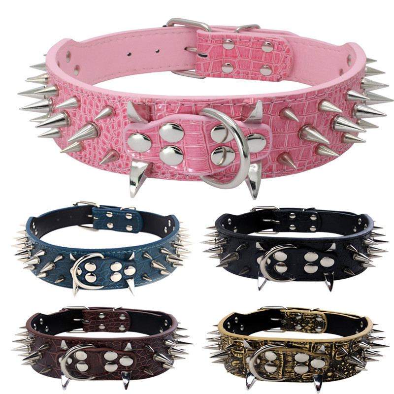 Dog Collar PU Leather Puppy Necklace Spiked Dogs Collars Rivet for Small Medium Dogs Pet Collars Horn Spike Riveting Dog Chain 201030
Dog Collar PU Leather Puppy Necklace Spiked Dogs Collars Rivet for Small Medium Dogs Pet Collars Horn Spike Riveting Dog Chain 201030