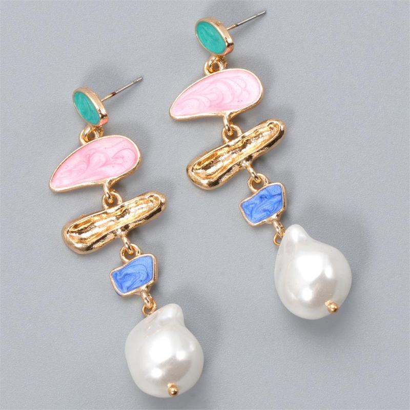 FASHIONSNOOPS New Arrival Trendy Women Pink Dangle Earrings Simple Korean Elegant Pearl Earring Female Jewelry Bijoux
FASHIONSNOOPS New Arrival Trendy Women Pink Dangle Earrings Simple Korean Elegant Pearl Earring Female Jewelry Bijoux
