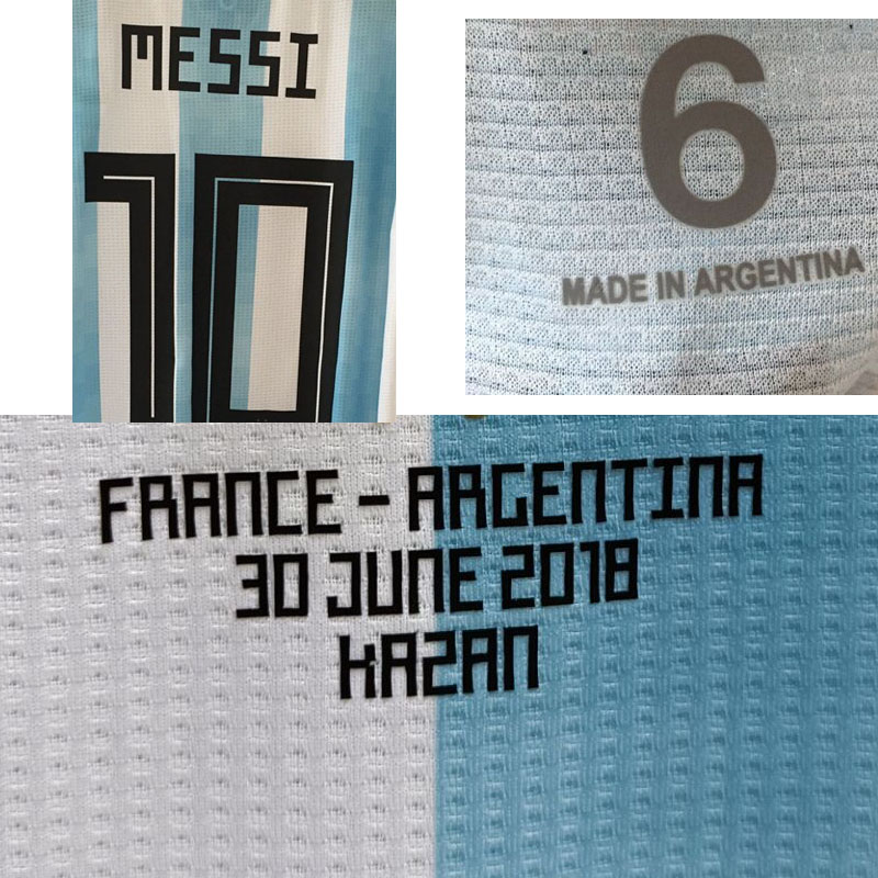 2018 Match Worn Player Issue Messi With Match Details Cusomize Any Name Any Number Soccer Nameset Patch Printing
2018 Match Worn Player Issue Messi With Match Details Cusomize Any Name Any Number Soccer Nameset Patch Printing