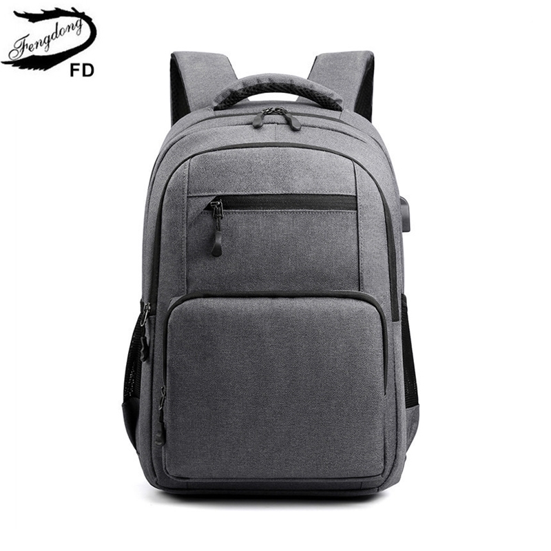 Fengdong waterproof school backpack for teenagers boy usb charge bagpack male bags college student backpack for school book bag LJ201029