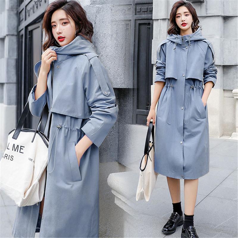 Women Vintage Windbreaker 2020 New Spring Autumn Zipper Hooded Long Trench Coats Casaco Feminino Female Plus Size Coats XA122, Blue
Women Vintage Windbreaker 2020 New Spring Autumn Zipper Hooded Long Trench Coats Casaco Feminino Female Plus Size Coats XA122, Blue
