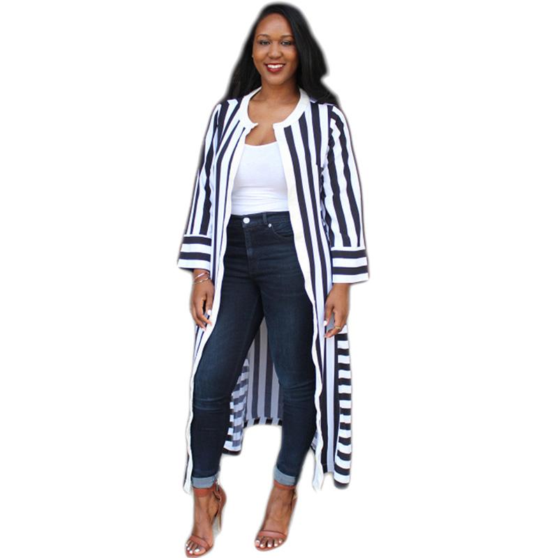 Black White Striped Long Cardigan Women Autumn 2020 Open Front Oversized Cardigan Coat Outwear Ladies Long Trench Coat for Women
Black White Striped Long Cardigan Women Autumn 2020 Open Front Oversized Cardigan Coat Outwear Ladies Long Trench Coat for Women