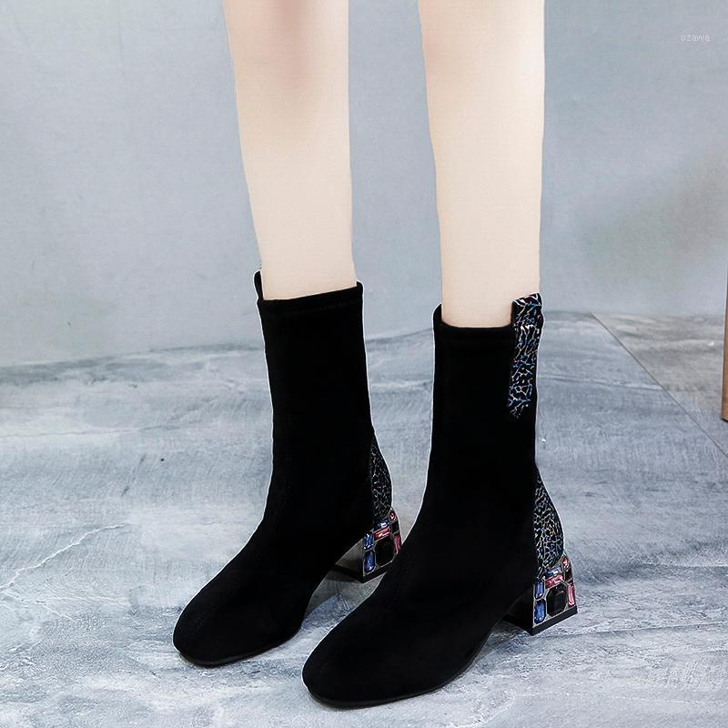 Rhinestone Square Heel Boots Women Crystal Black Ankle Boots Thick Heel Fashion Dress Party Snake Pattern Short Women1
Rhinestone Square Heel Boots Women Crystal Black Ankle Boots Thick Heel Fashion Dress Party Snake Pattern Short Women1