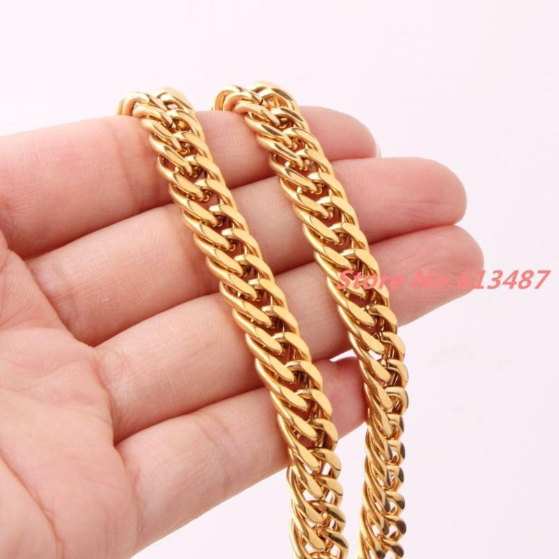 7-40" 8mm 66g Yellow Gold 316L Stainless Steel Cool Men's Curb Cuban Chain Necklace Or Bracelet Bangles Popular Gift1
7-40" 8mm 66g Yellow Gold 316L Stainless Steel Cool Men's Curb Cuban Chain Necklace Or Bracelet Bangles Popular Gift1
