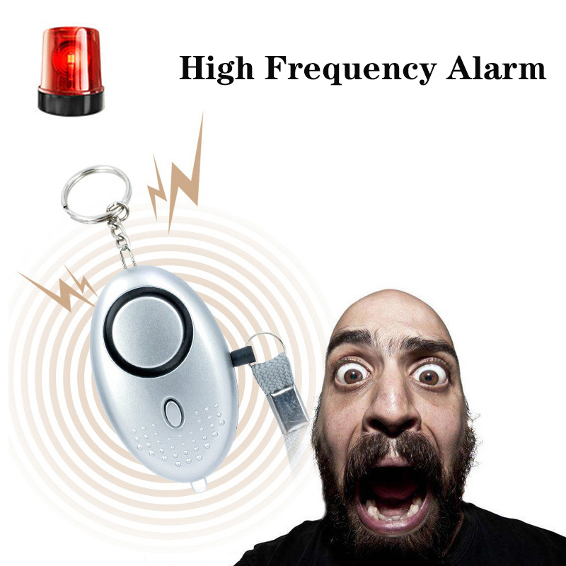 130db Egg Shape Self Defense Alarm Girl Women Security Protect Alert Personal Safety Scream Loud Keychain Alarms