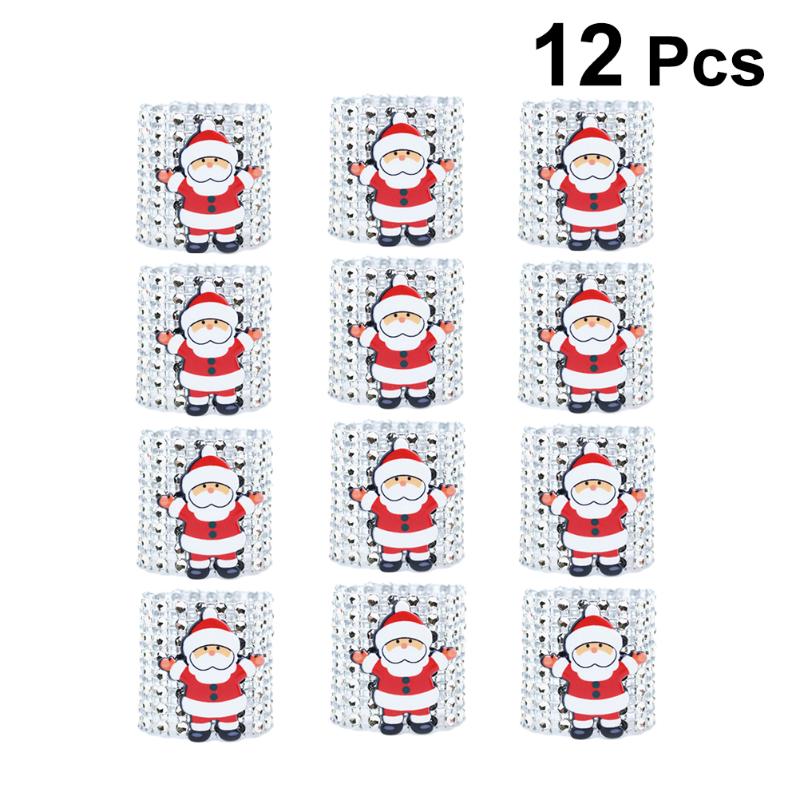 12pcs Christmas Serviette Napkin Rings Holders Buckles Dining Table Decorations for Holiday Dinner Party Everyday Use Banquet
12pcs Christmas Serviette Napkin Rings Holders Buckles Dining Table Decorations for Holiday Dinner Party Everyday Use Banquet