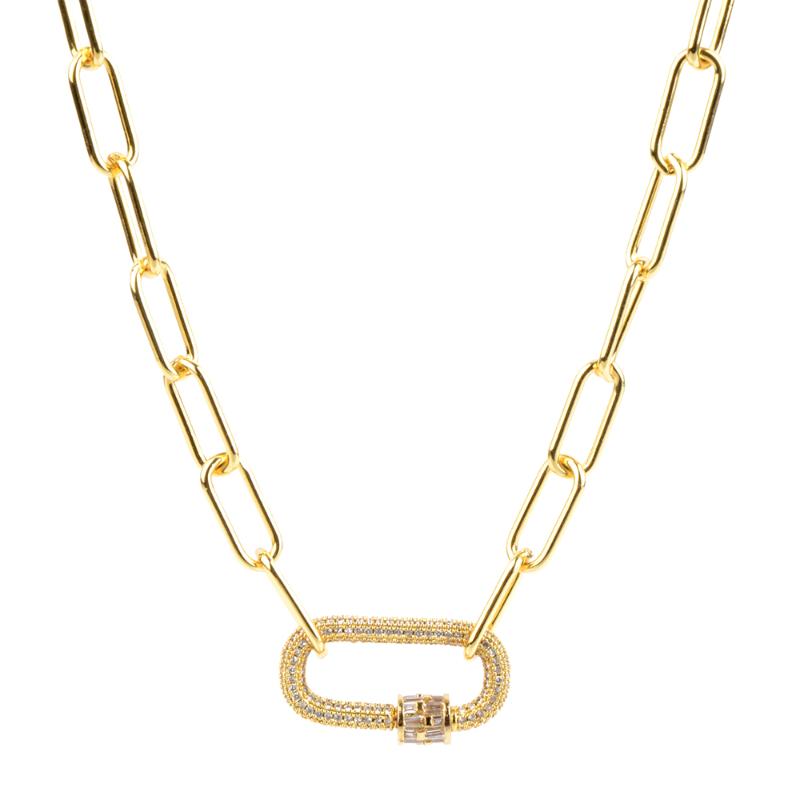 Chanfar Spiral Oval Carabiner Series Pendant Necklace High Quality Copper Zircon Pendant DIY jewelry
Chanfar Spiral Oval Carabiner Series Pendant Necklace High Quality Copper Zircon Pendant DIY jewelry