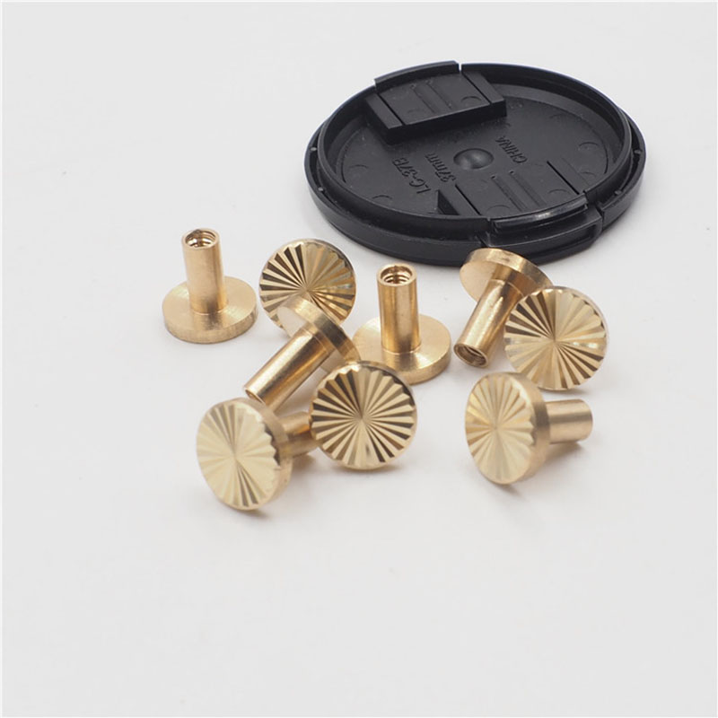 20 pcs Sun Pattern nail Wallet Bag Brass Belt Screw Rivet Chicago Diy Handmade Fastener Garment Hardware Leather Craft Part
