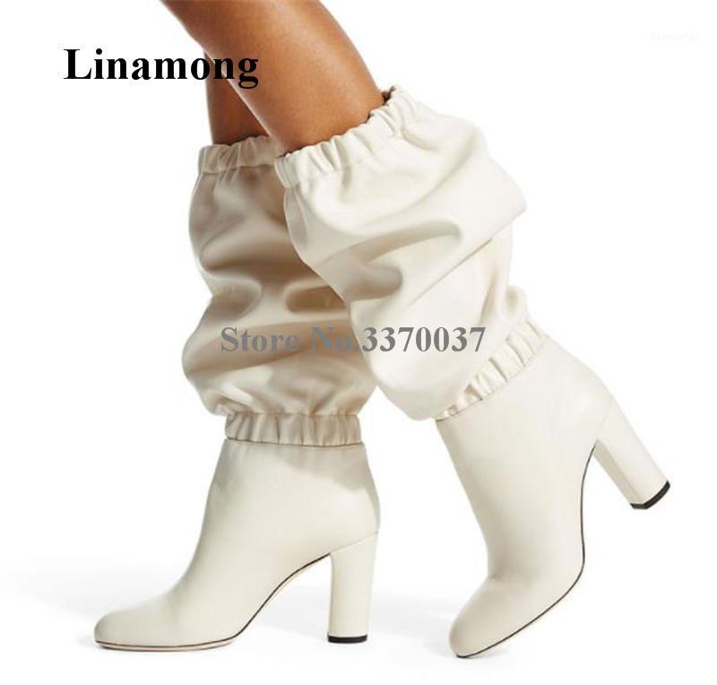 Newest Women Fashion Round Toe white Leather Chunky Heel Loose Pleated Knee High Boots Rubber White Long Thick High Heel Boots1, Customize colors
Newest Women Fashion Round Toe white Leather Chunky Heel Loose Pleated Knee High Boots Rubber White Long Thick High Heel Boots1, Customize colors