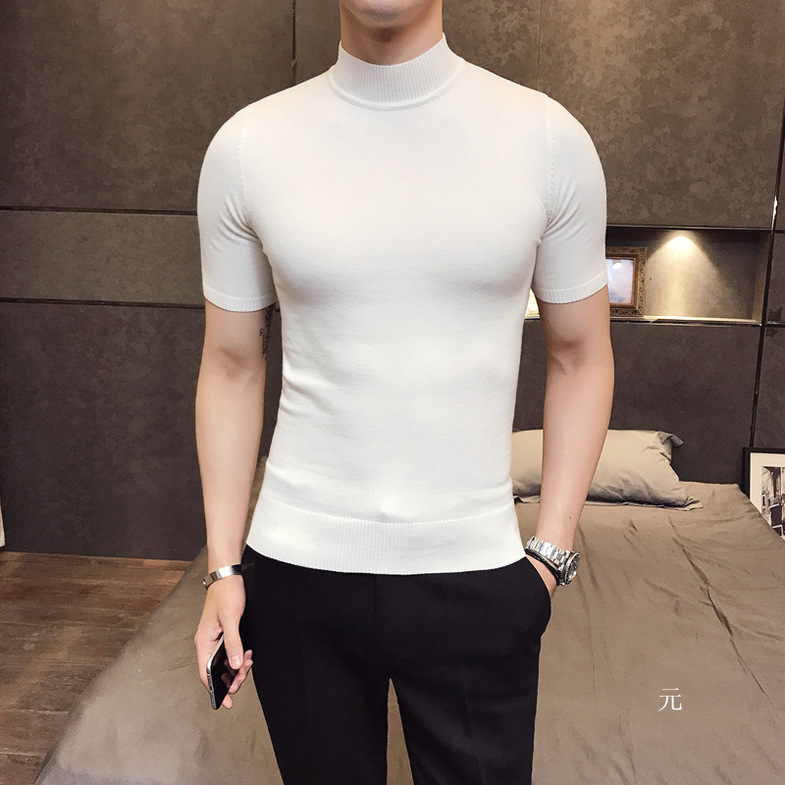 2020 Brand Men's Sweater Pure Color Short Sleeves Semi High Necked Pullover for Male Sweater Tops kg-559, Dark blue
2020 Brand Men's Sweater Pure Color Short Sleeves Semi High Necked Pullover for Male Sweater Tops kg-559, Dark blue