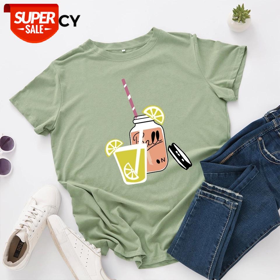 JFUNCY Plus Size S-5XL Women T-shirts Female Short Sleeve Tee Top Lemon Tea Print Woman Casual Tshirt 2020 Summer Cotton T Shirt #gx6u, White
JFUNCY Plus Size S-5XL Women T-shirts Female Short Sleeve Tee Top Lemon Tea Print Woman Casual Tshirt 2020 Summer Cotton T Shirt #gx6u, White