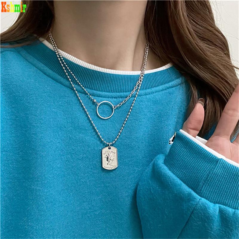 Kshmir Double Layered necklace for women clavicle chain design pendant ring sweater necklace new trend 2021
Kshmir Double Layered necklace for women clavicle chain design pendant ring sweater necklace new trend 2021