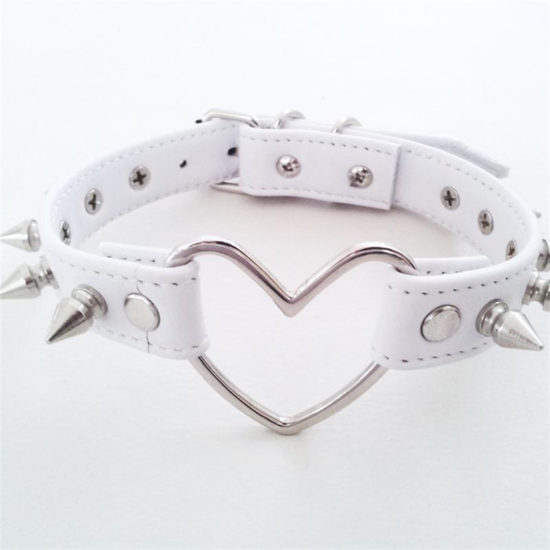 Cute Kawaii Sexy Handmade Harajuku Heart Choker, Big Heart Leather Necklace, Punk Rock Goth Studded Spikes Collar Jewelry
Cute Kawaii Sexy Handmade Harajuku Heart Choker, Big Heart Leather Necklace, Punk Rock Goth Studded Spikes Collar Jewelry