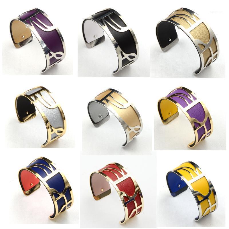 25mm Fashion Jewlery Bracelet Silver Color KC Rose Gold Reversible Leather Insert Manchette Mood Bijoux Interchangeable Bangle1
25mm Fashion Jewlery Bracelet Silver Color KC Rose Gold Reversible Leather Insert Manchette Mood Bijoux Interchangeable Bangle1