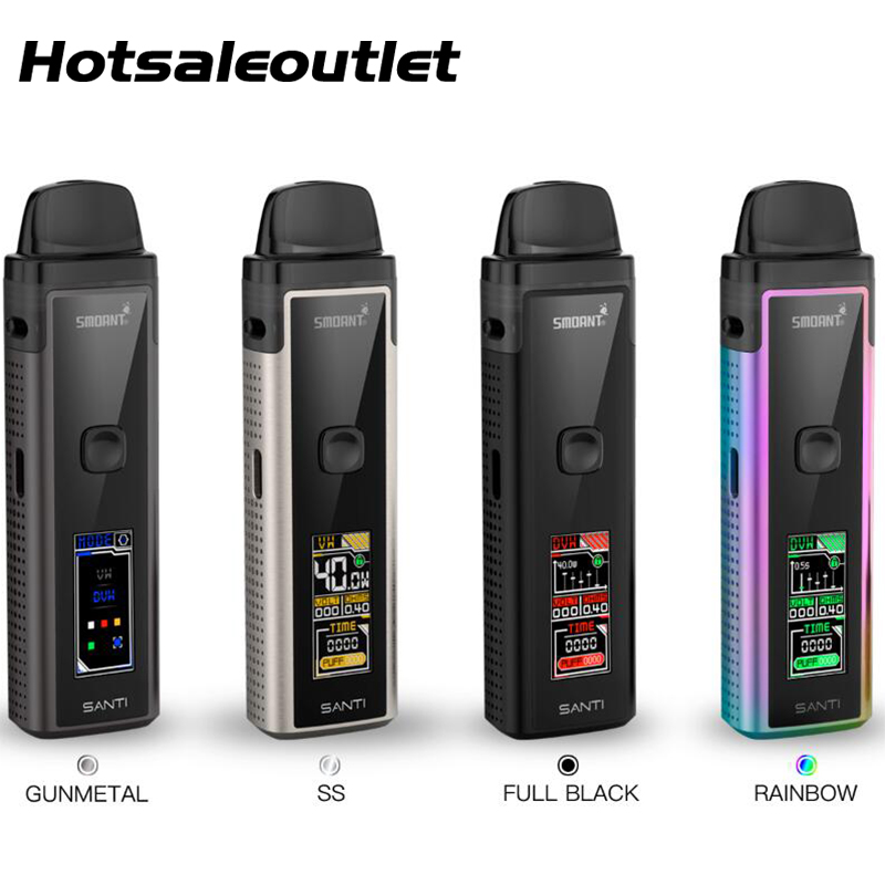 Smoant Santi Kit Built-in 1100mAh Battery and 3.5ml Pod Cartridge with S-1/S-2/S-3/S-RBA Coil 100% Original, Ss
Smoant Santi Kit Built-in 1100mAh Battery and 3.5ml Pod Cartridge with S-1/S-2/S-3/S-RBA Coil 100% Original, Ss