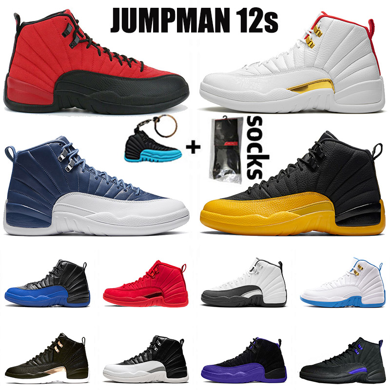 2021 New Arrival WITH SOCKS Jumpman 12 12s Men Basketball Shoes Flu Game Dark Concord Trainers Indigo Sports Sneakers Trainers
2021 New Arrival WITH SOCKS Jumpman 12 12s Men Basketball Shoes Flu Game Dark Concord Trainers Indigo Sports Sneakers Trainers