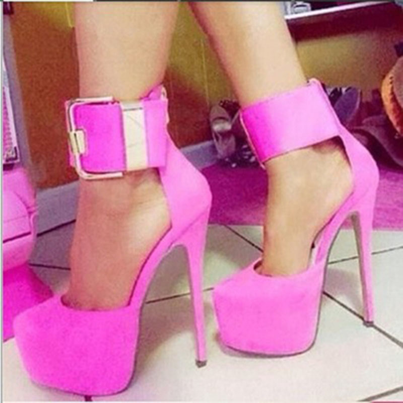 Sexy Woman Platform Pink Suede Stilettos Big Toe Buckle Closed Female Formal Bombs Only Super High Heels Ai2v, Rose.
Sexy Woman Platform Pink Suede Stilettos Big Toe Buckle Closed Female Formal Bombs Only Super High Heels Ai2v, Rose.