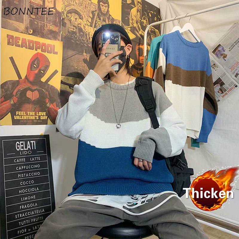 Men Pullovers Patchwork Loose Simple Male Sweaters Lazy Japanese Style Fashion Casual Thicken Winter Young Students Ulzzang Chic, 130tc-519-gray
Men Pullovers Patchwork Loose Simple Male Sweaters Lazy Japanese Style Fashion Casual Thicken Winter Young Students Ulzzang Chic, 130tc-519-gray
