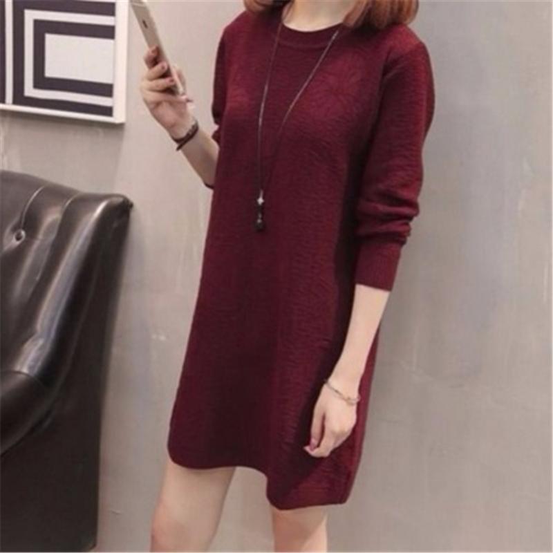 2021 Autumn winter sweater women knitted dress warm O-Neck sexy loose pregnant maxi plus size 4xl female ladies long sweaters, Black
2021 Autumn winter sweater women knitted dress warm O-Neck sexy loose pregnant maxi plus size 4xl female ladies long sweaters, Black