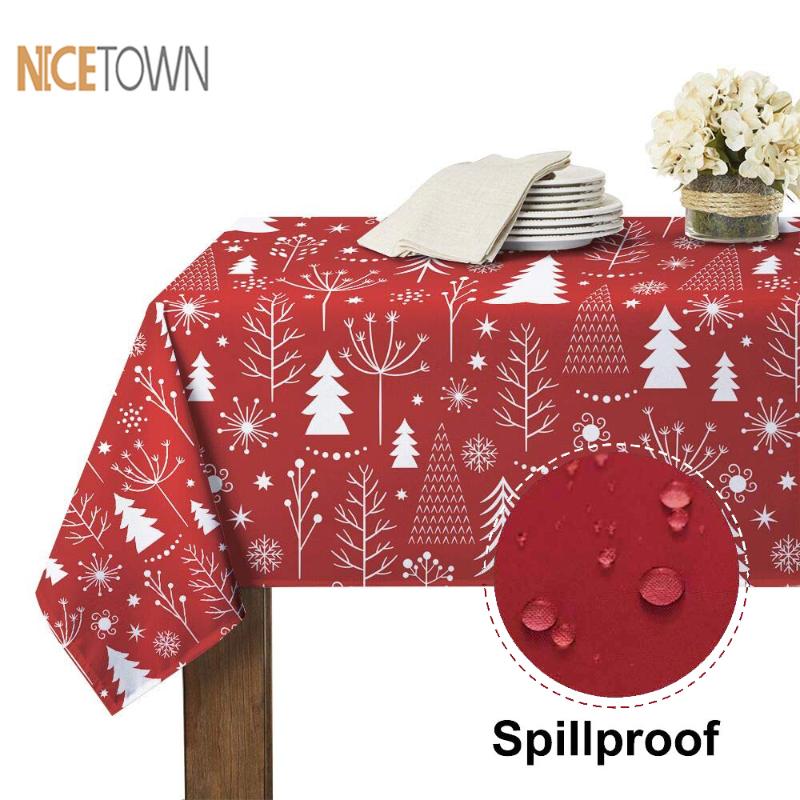 NICETOWN Christmas Print Decorative Tablecloth Waterproof Oilproof Thick Rectangular Wedding Dining Table Cover Table Cloth, T2
NICETOWN Christmas Print Decorative Tablecloth Waterproof Oilproof Thick Rectangular Wedding Dining Table Cover Table Cloth, T2
